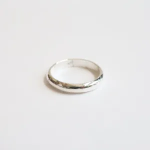 Simple 3mm Half Round Band - Sterling Silver