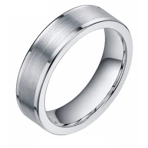 Simple Brushed Tungsten Wedding Band