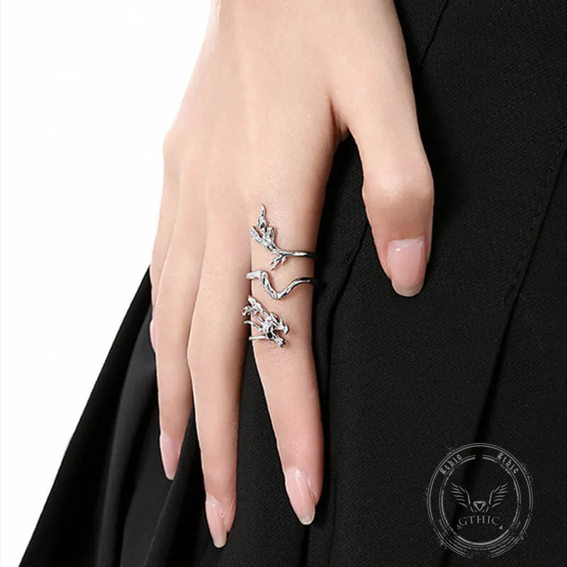 Simple Dragon Design Alloy Open Ring