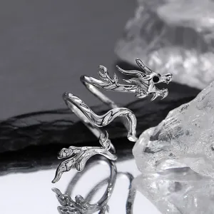 Simple Dragon Design Alloy Open Ring