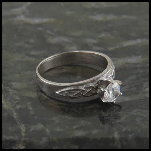 Simple Knot Diamond Ring