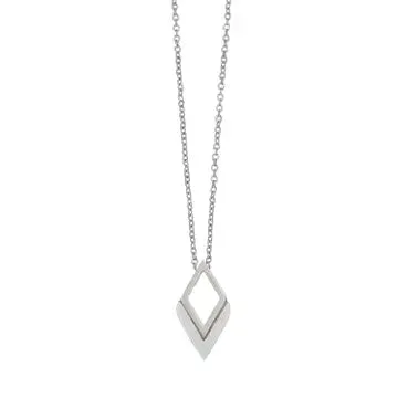 Steel Diamond Shape Necklace