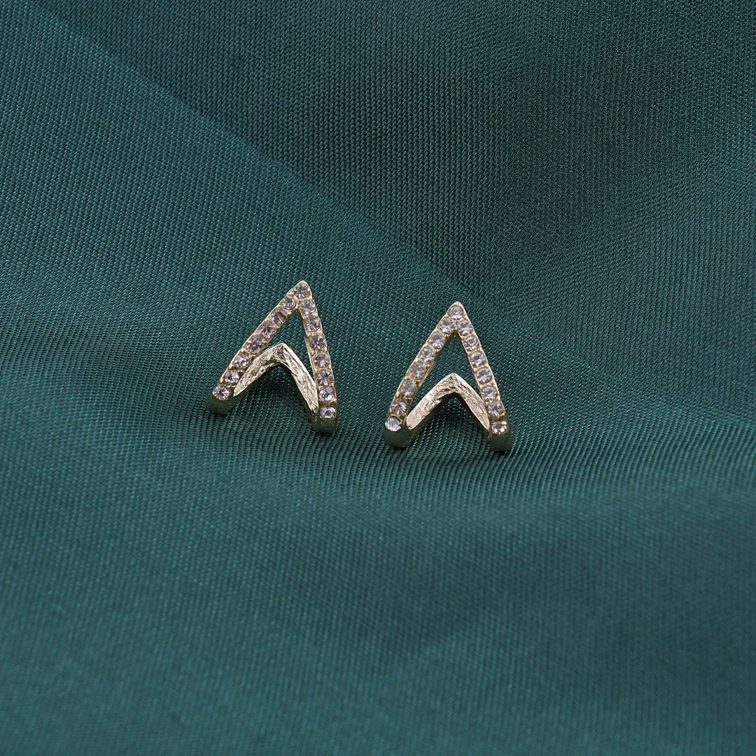 Sterling Silver Triangle Stud Earrings