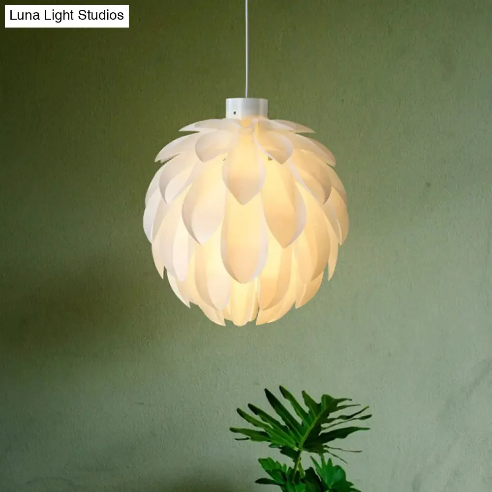 Stylish Minimalist White Artichoke Pendant Ceiling Light