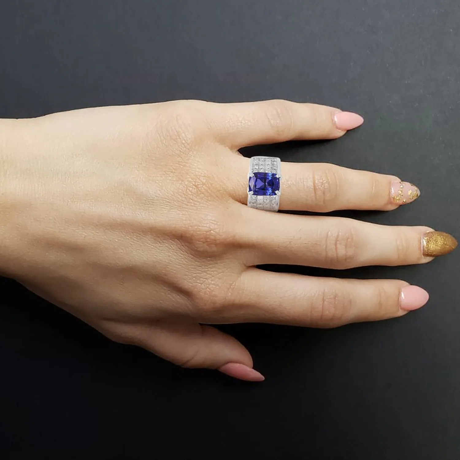 Tanzanite Diamond Ring