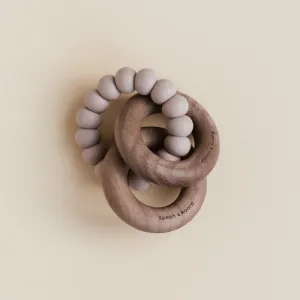 Teether - Silicone & wood - Handmade