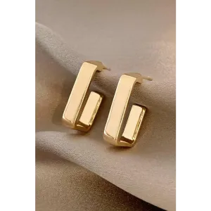 Timeless Elegance in Luxury Gold-Plated Alloy Earrings for Women