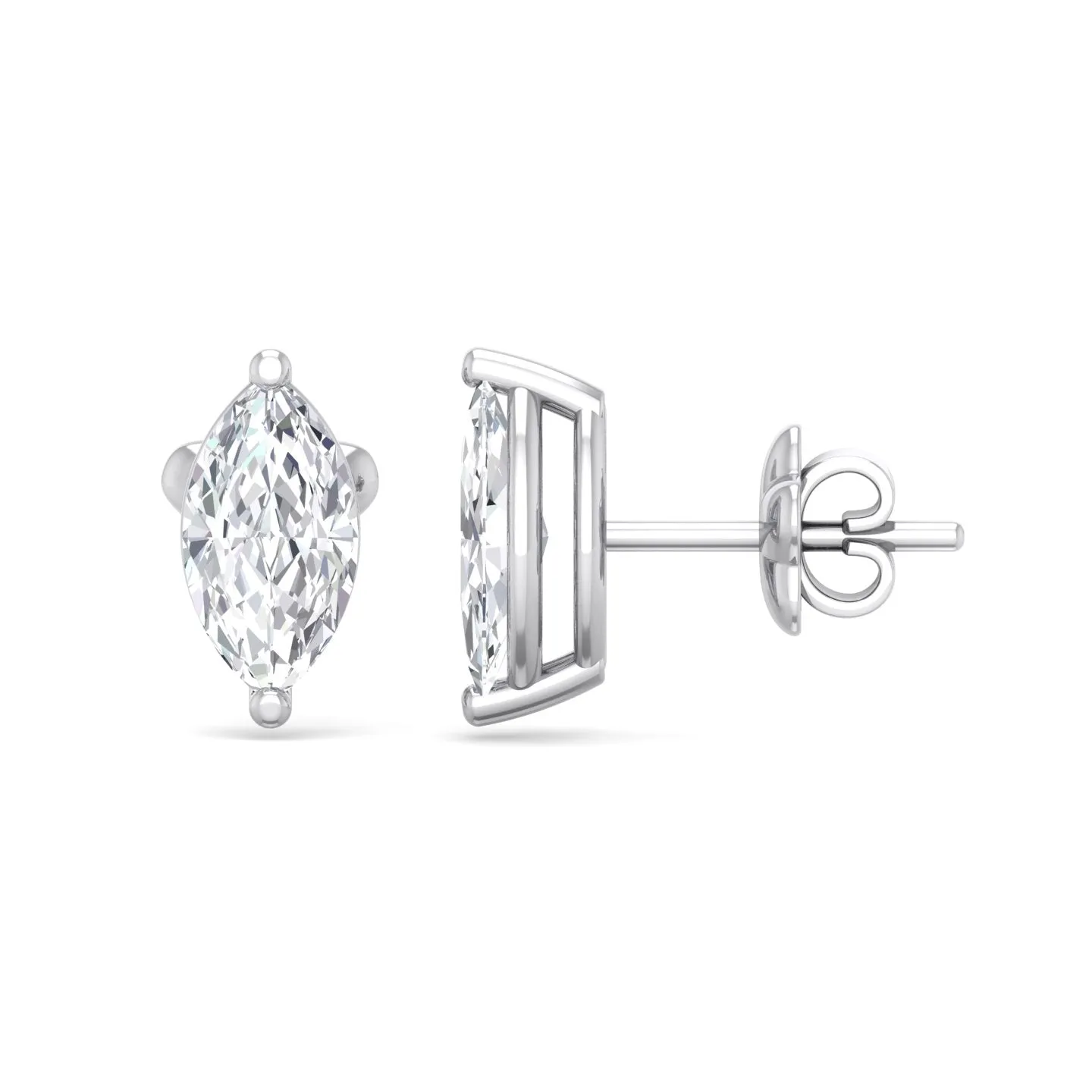 Timeless Marquise Lab Grown Diamond Stud Earrings