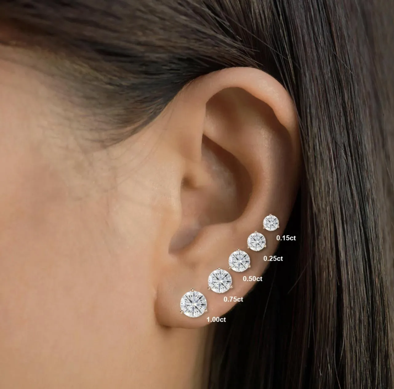 Timeless Marquise Lab Grown Diamond Stud Earrings