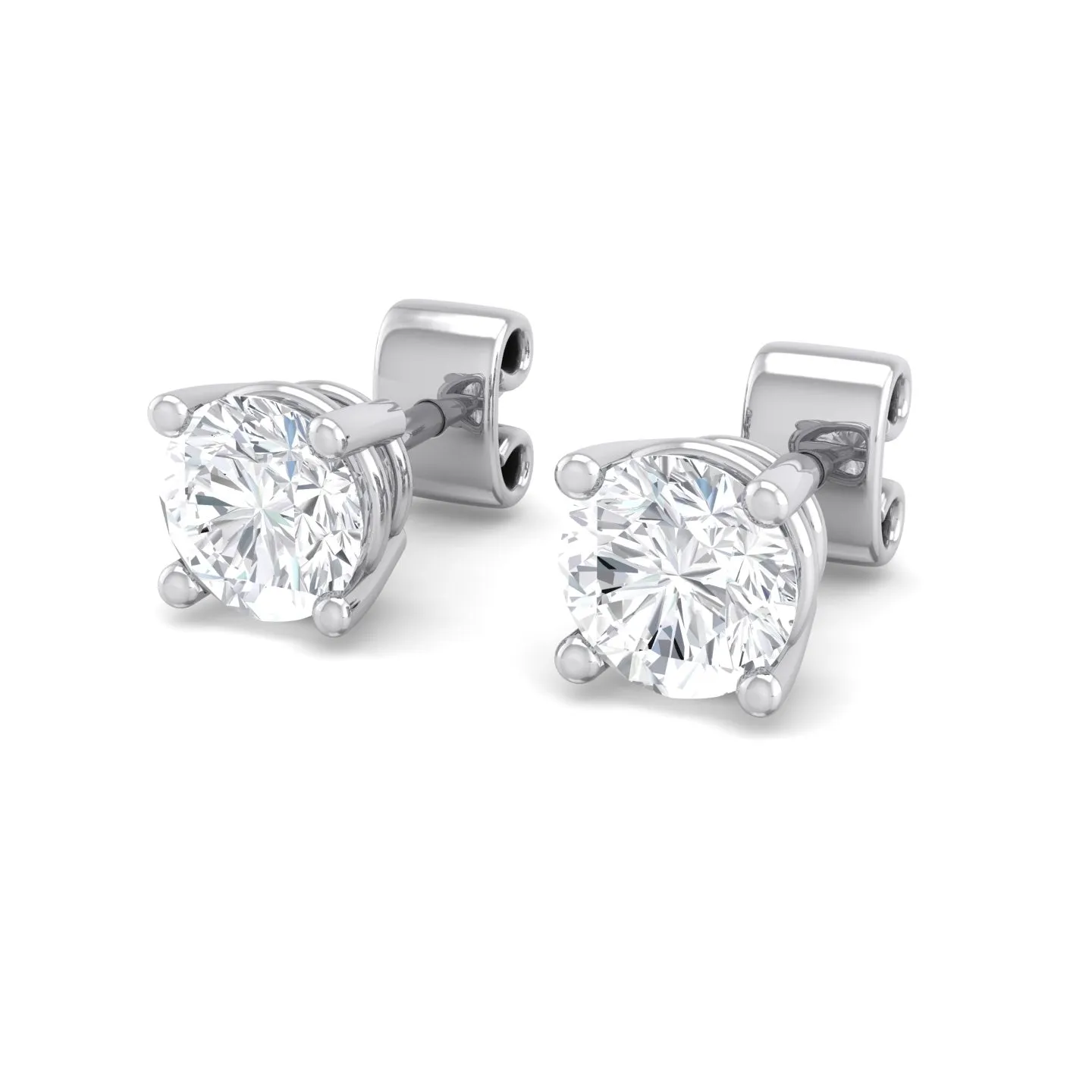 Timeless Round Lab Grown Diamond Stud Earrings