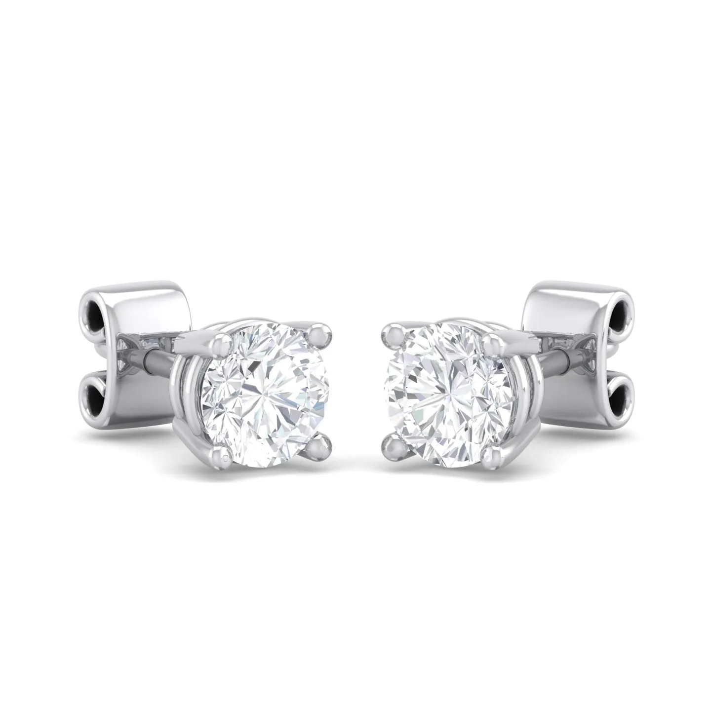 Timeless Round Lab Grown Diamond Stud Earrings