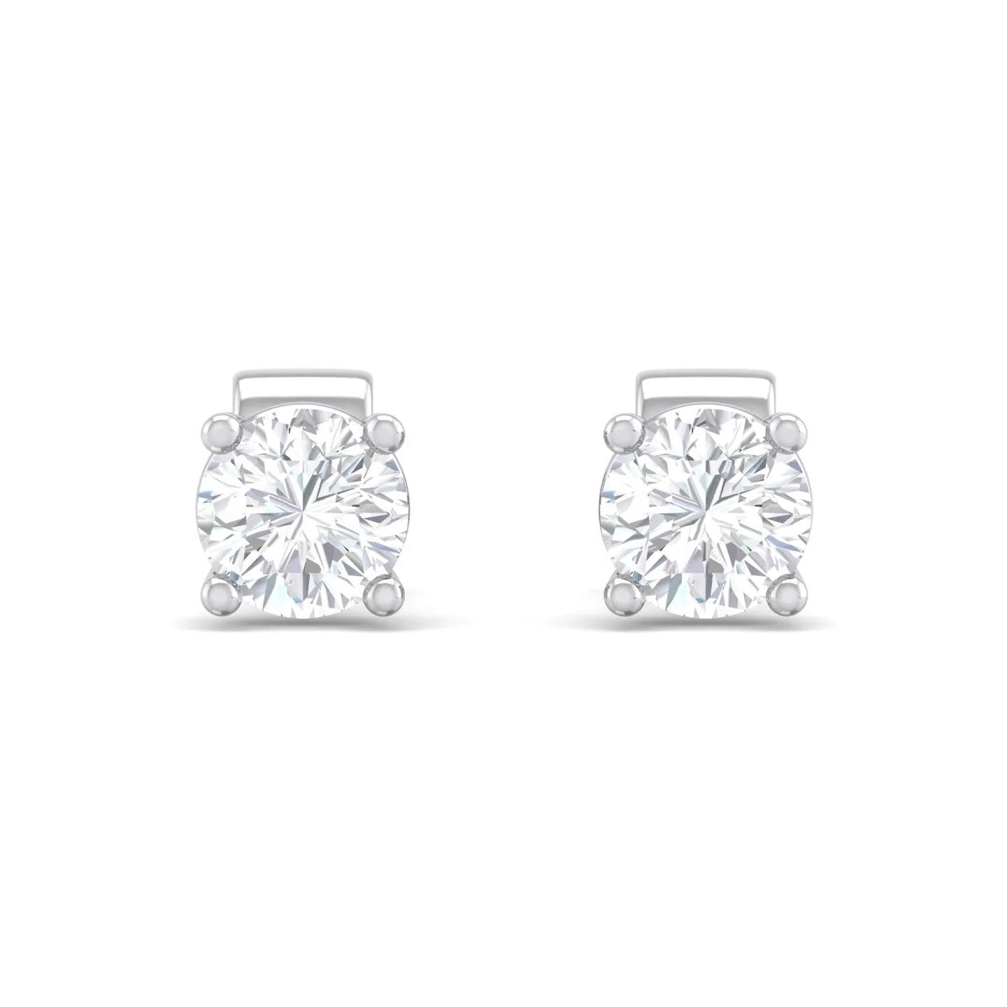 Timeless Round Lab Grown Diamond Stud Earrings