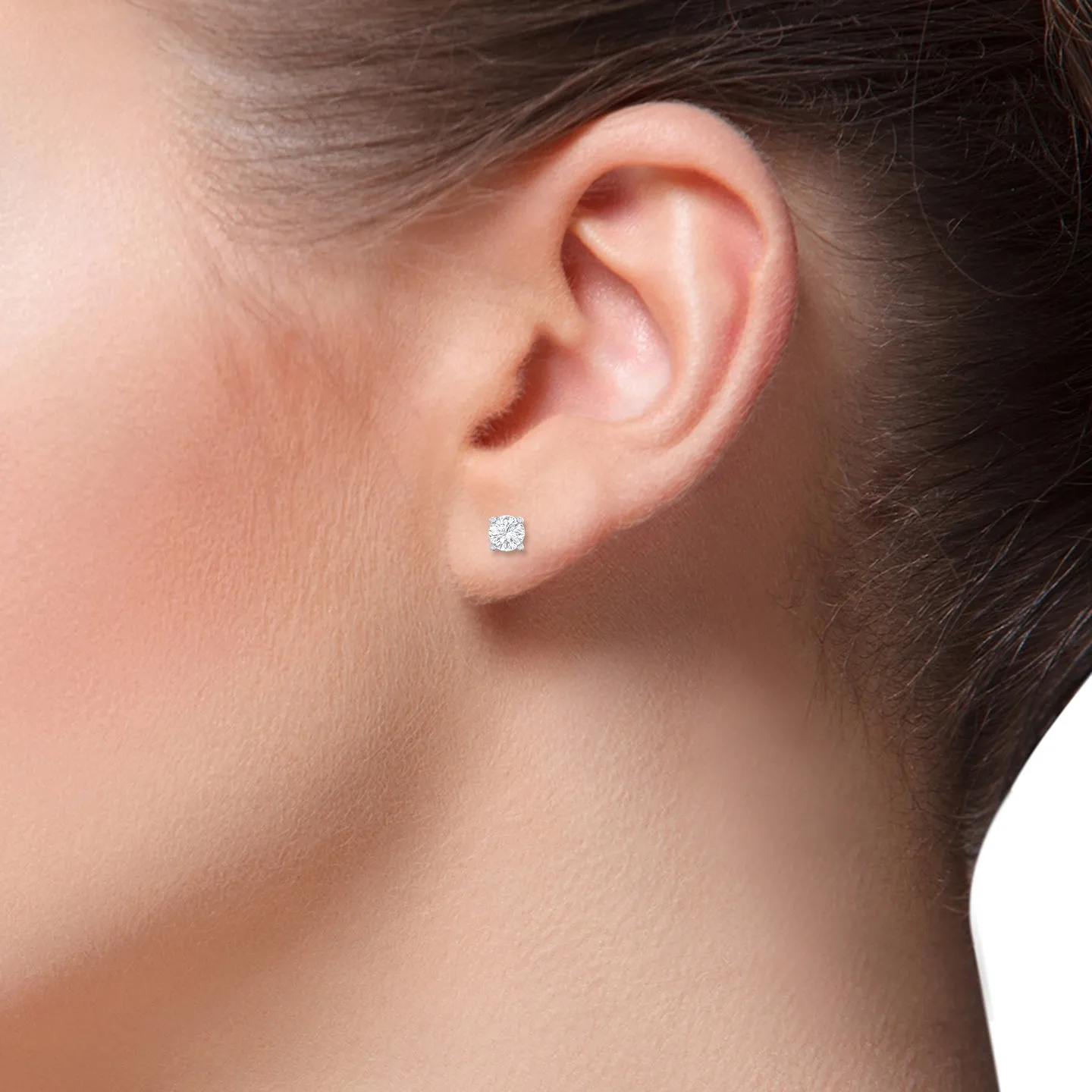 Timeless Round Lab Grown Diamond Stud Earrings