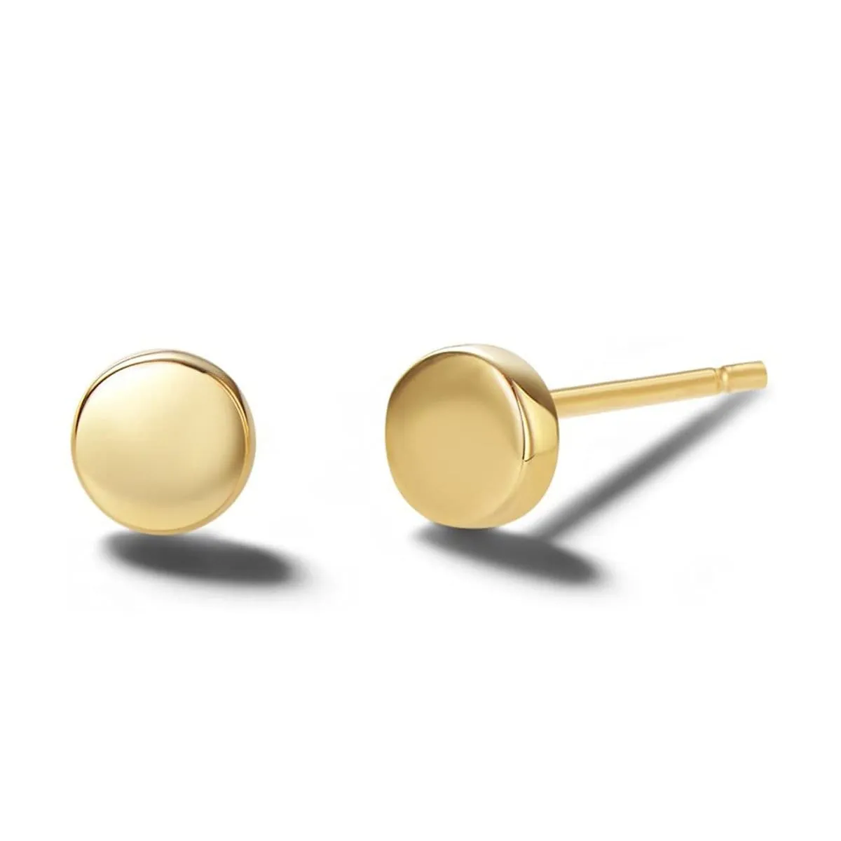 Tiny Dot 14K Yellow Gold Stud Earrings