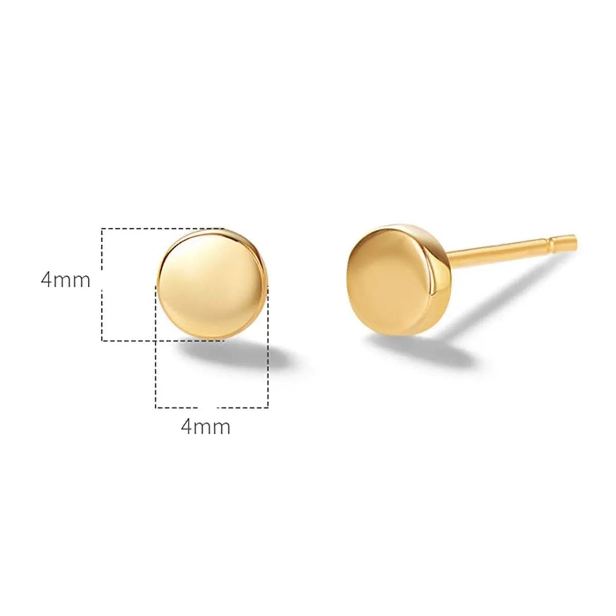 Tiny Dot 14K Yellow Gold Stud Earrings