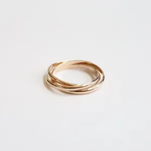 Triple Interlocking Rings - Gold Filled