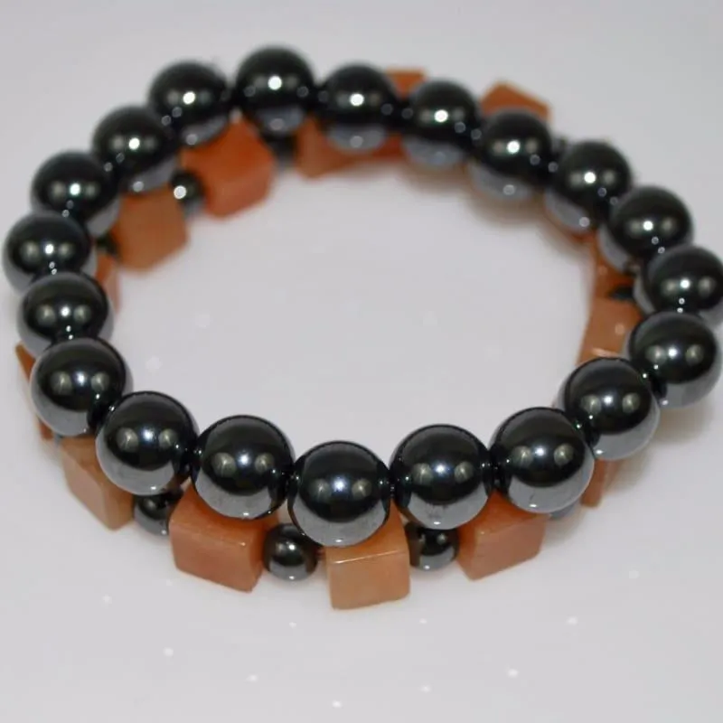 Unisex Magnetic Hematite Gemstone Men's bracelets