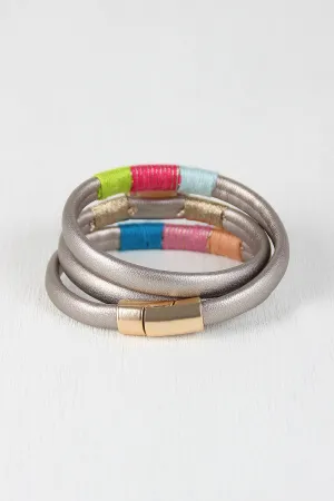 Vegan Leather Magnetic Wrap Bracelet