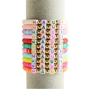 Vinyl Word Keiki Bracelet with Aloha Charm, MAUI