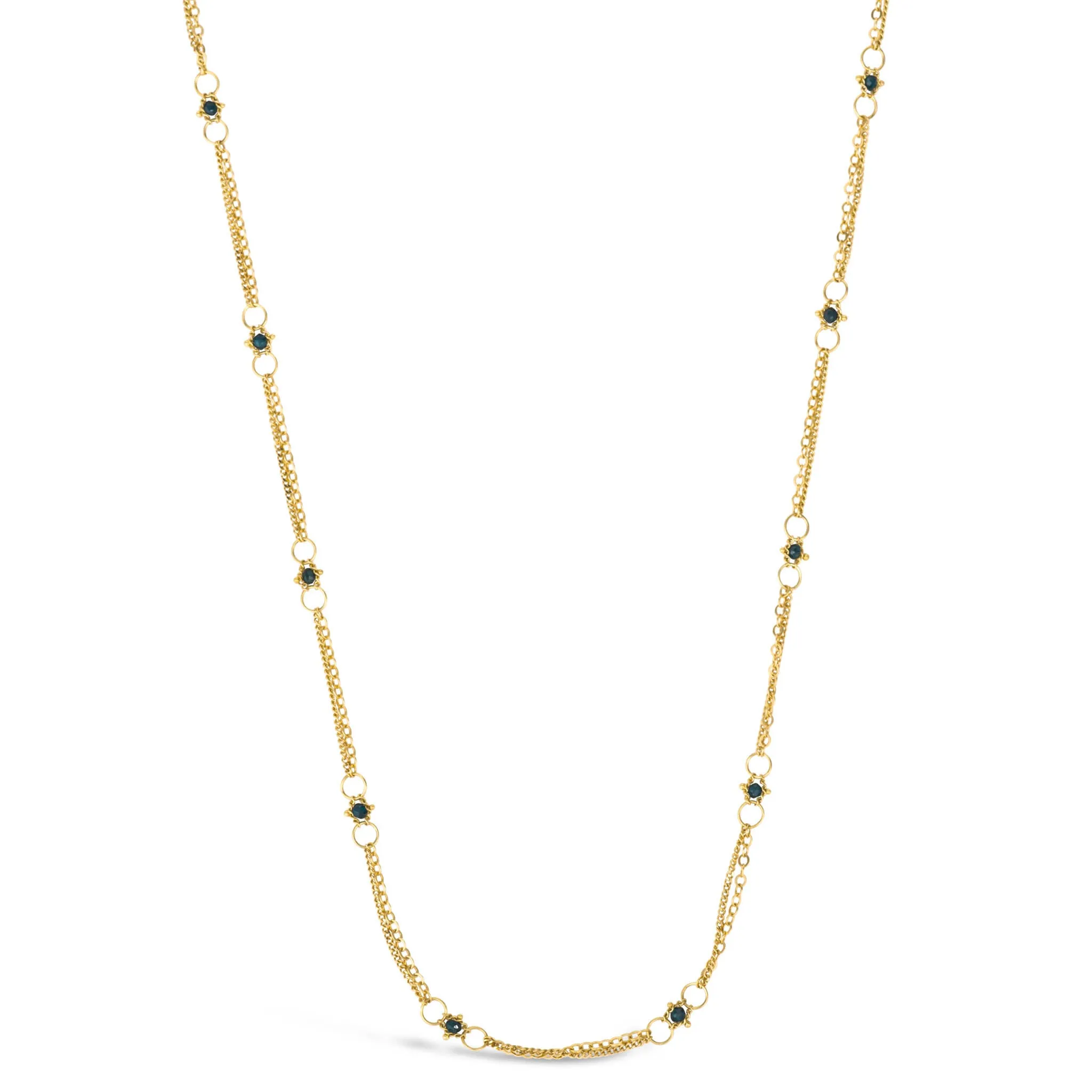 Whisper Chain Necklace in Blue Diamond