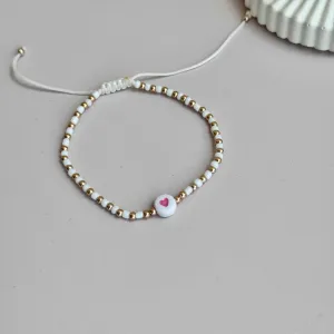 White Heart Bracelet