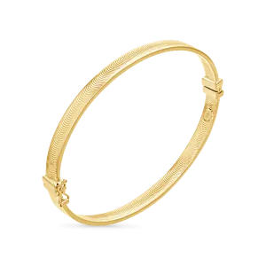 Wide Crescent Cut Bangle (5mm)