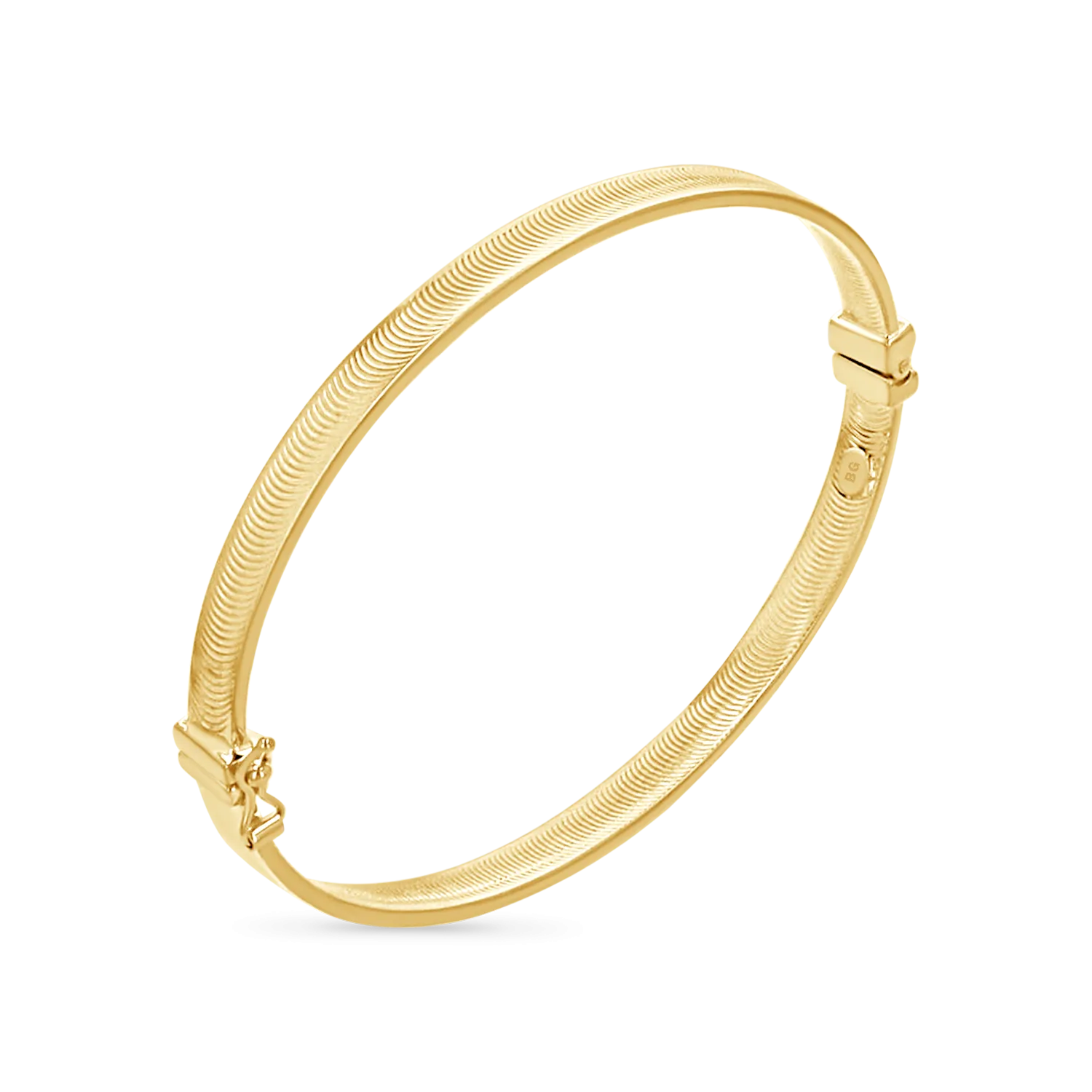 Wide Crescent Cut Bangle (5mm)