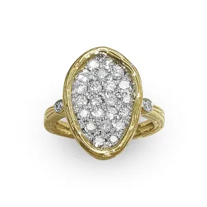 Yellow Gold Cluster Diamond Ring